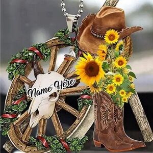 2023 western cowboy boots and hat keychain very stylish for a car decoration new